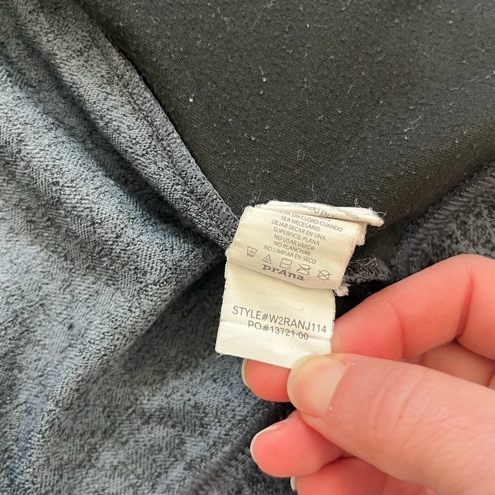 Prana Randa Jacket Size XL Full Zip Dark Gray Athletic